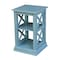 International Concepts Hampton Accent Table with Shelves, Ocean Blue, Antique Rubbed OT32-70A - alternate 1